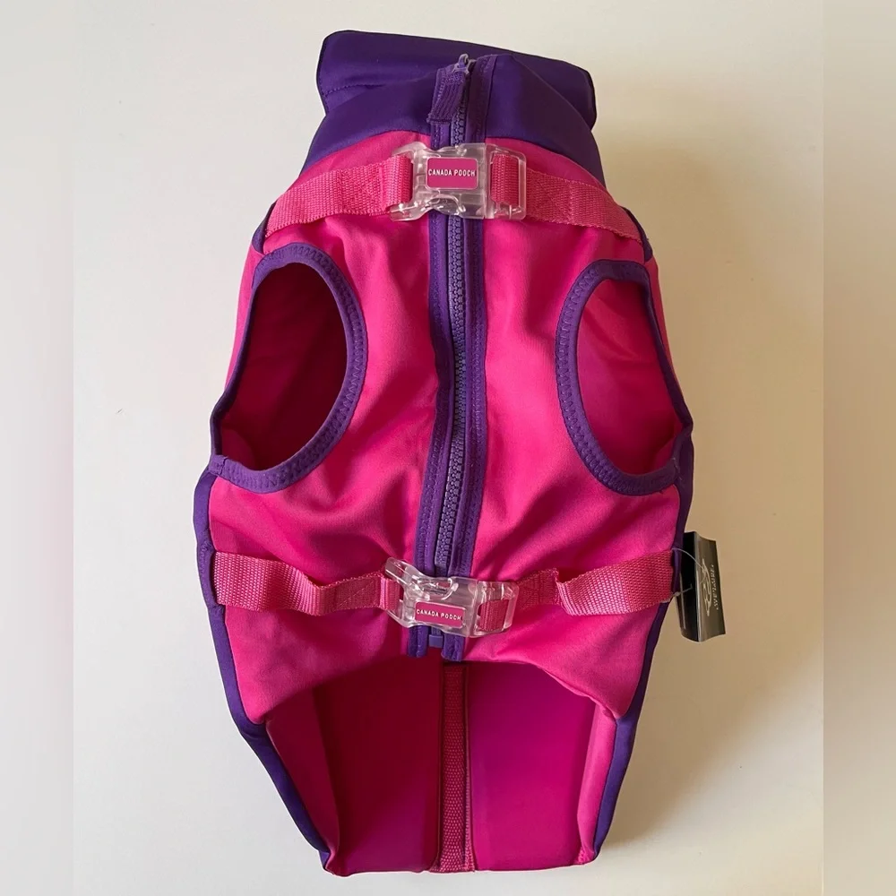 Canada Pooch High Tide Life Dog Jacket - Pink/Purple - Size 20